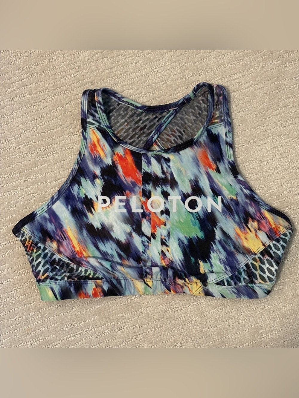 Peloton High Neck With Womens Multi-Color Sports Bra Size Small